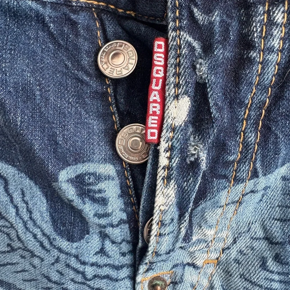 Dsquared2 Cool Guy Eagle & Stars Print Jeans  Men’s IT 44 (28–29) Made in Italy